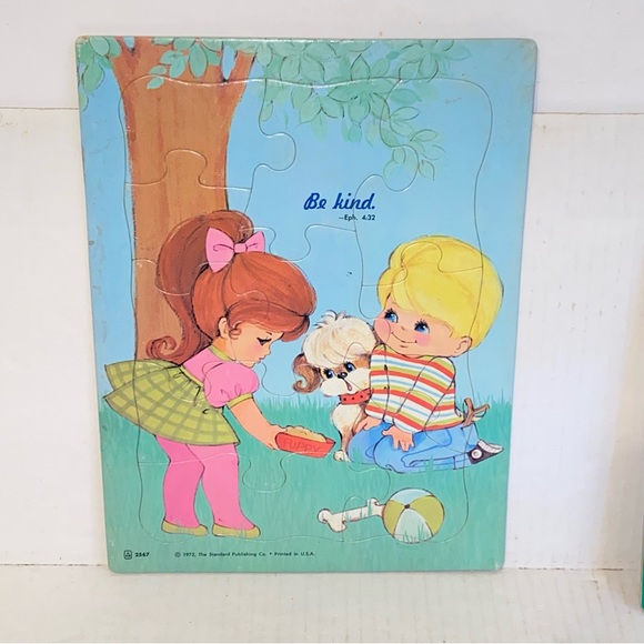 Vintage 1972 Standard Publishing Frame Tray Religious Childrens Puzzles Set of 2 - Picture 2 of 8